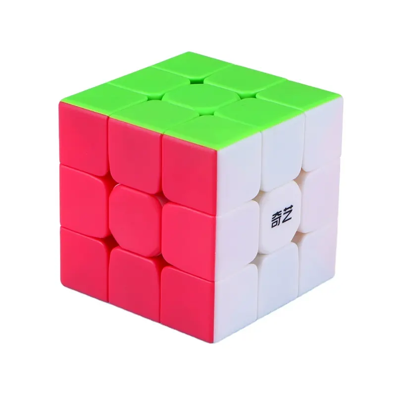 XHT mainan QY Warrior S Speed Cube, mainan kubus Rubik 3x3x3 tanpa stiker, mainan puzzle kubus Magic 56mm pesanan ketiga untuk anak-anak