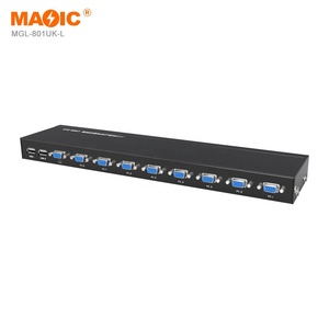 1080p Kvm Vga交换机8端口Usb2.0 Kvm交换机，带桌面控制器视频切换器 - Product Image 1