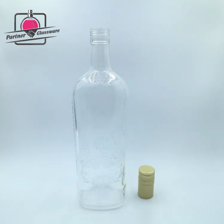 1000ml 1L VODKA Use und Decal Surface Handling Rotwein glasflasche mit Schraub verschluss