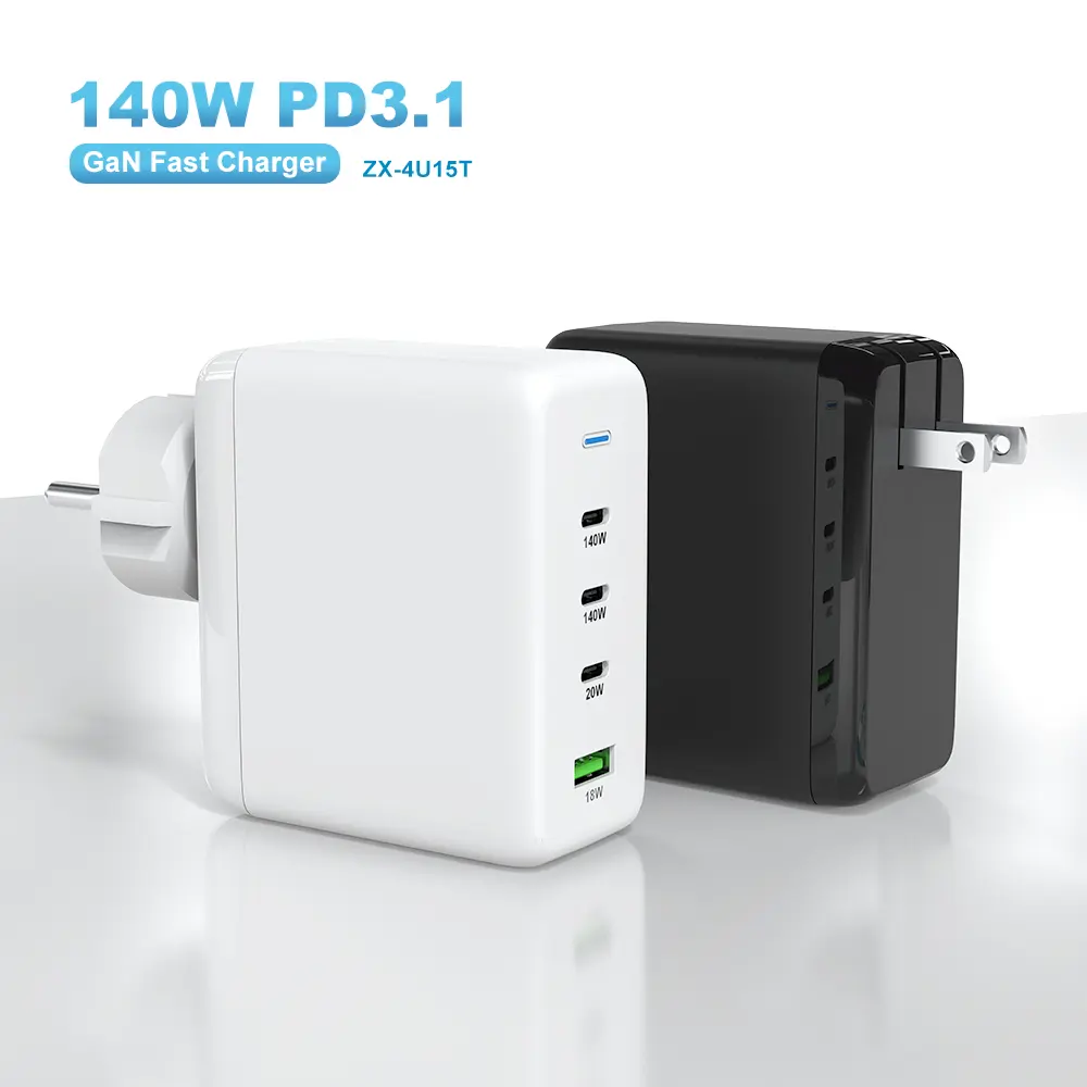 GaN PD3.1 140W PPS Fast şarj adaptörü C tipi USB QC3.0 PD140W şarj cihazı cep telefonu Laptop onarım istasyonu ve Tablet