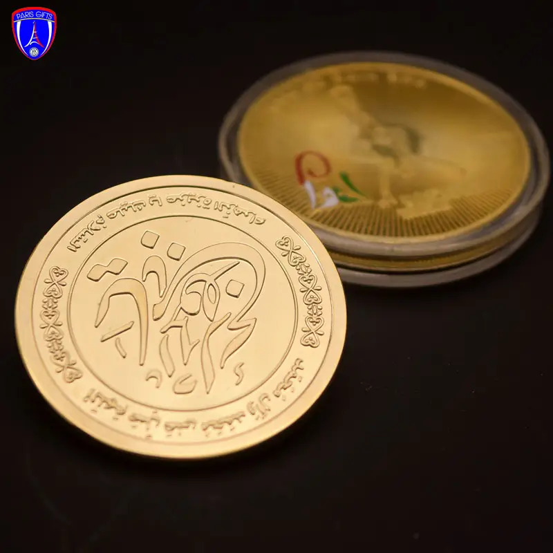 China fábrica personalizado lembrança moeda bothside hidráulica moeda moeda de ouro brilhante