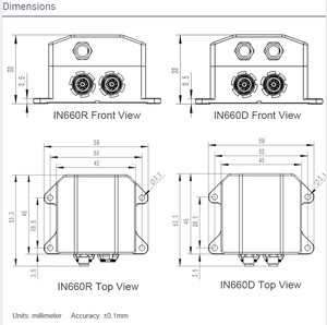 IN660 MEMS小尺寸高精度GNSS/INS系统定位和定向3轴加速和陀螺仪 - Product Image 5