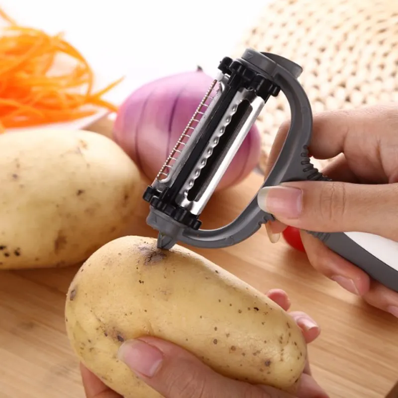 Hot bán đa chức năng công cụ nhà bếp thép không gỉ trái cây và khoai tây julienne Rau gọt Peeler cho chanh cắt