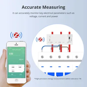 Zemismart 3 faz 4 tel akıllı enerji ölçer 63A Tuya Zigbee WiFi güç izleme Alarm sensörü 208V 415V akıllı yaşam APP kontrolü - Product Image 2