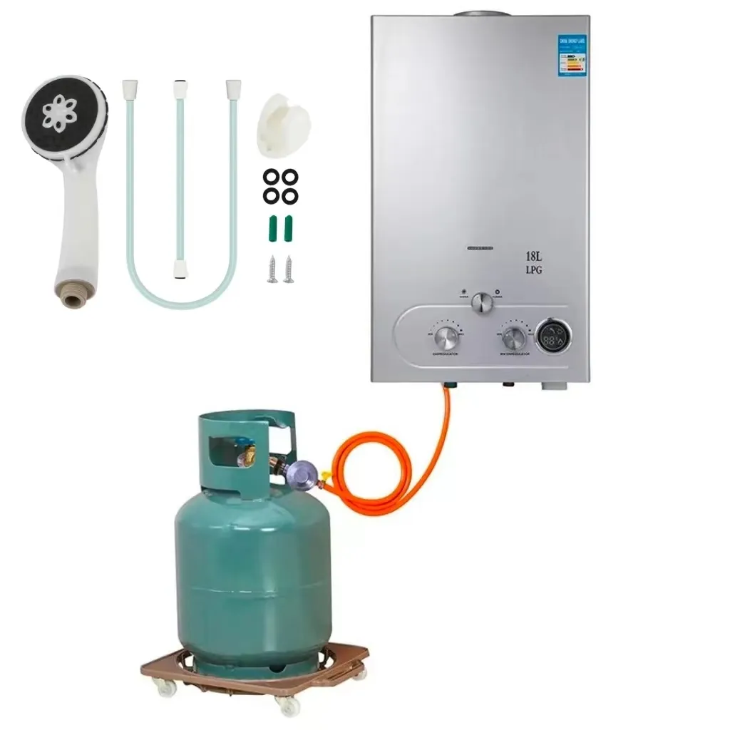 Free Sample Factory Wholesale Selling 5L 6L Portable Camping LPG Gaz High Quality Natural Gas Tankles Water Heater