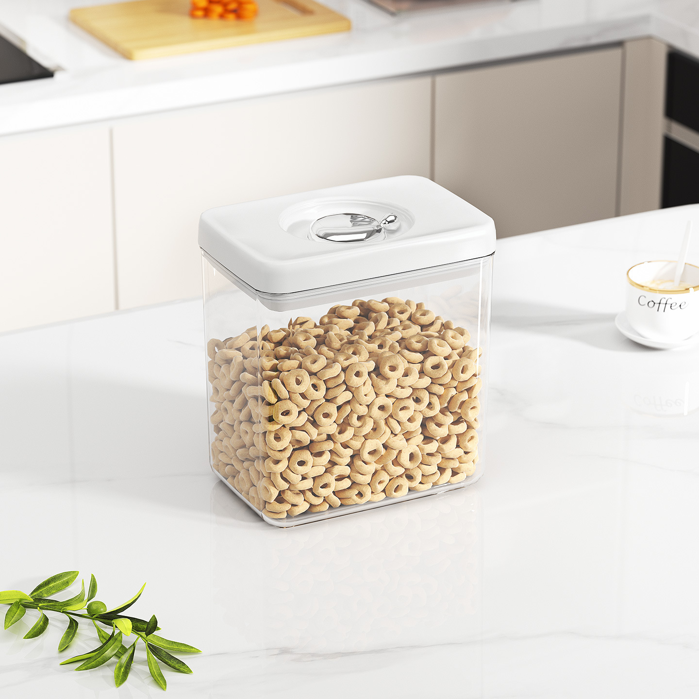 2.8L rectangular storage container with lever