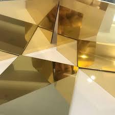 Prezzo di fabbrica pannello composito in alluminio per rivestimento della parete interna 1220*2440mm 4 * 8ft colore dorato e argento specchio