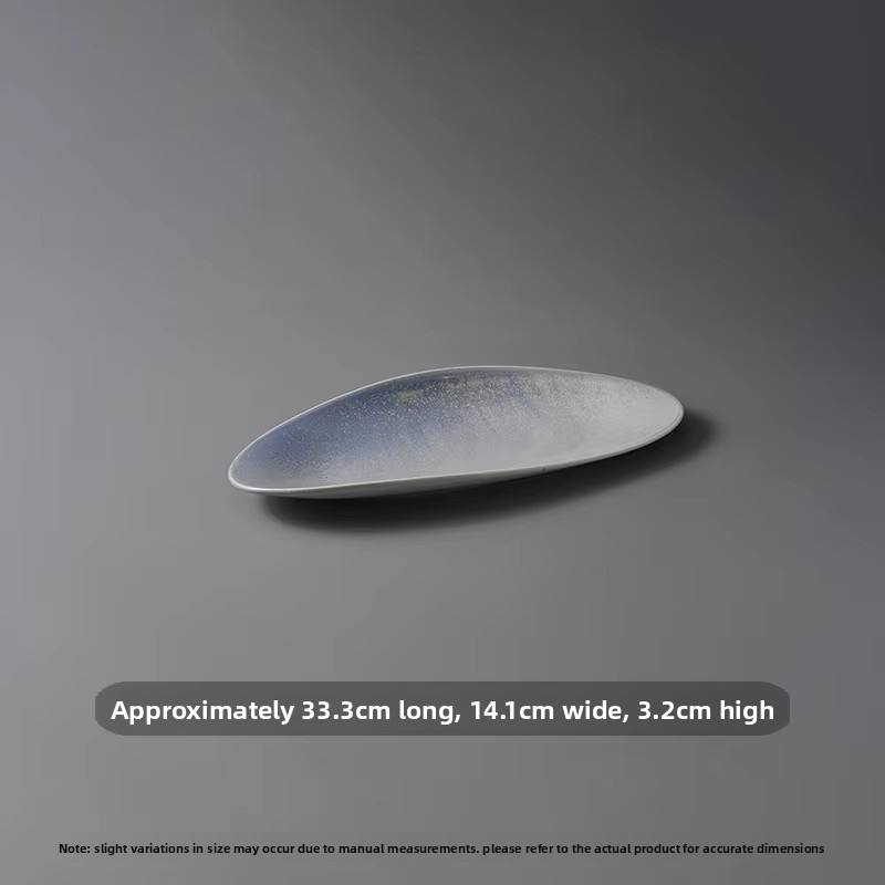 Assiette à rayures bleu canard d'eau - 33314132cm