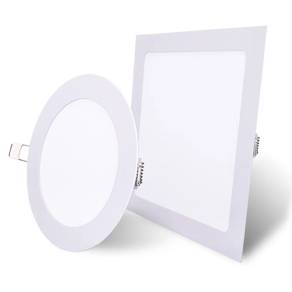 Di alta qualità 24W 18W 15W 12W 3W led pannello luminoso rotondo 6W incasso led pannello luce bianco caldo 6500 K montaggio a incasso pannello luce