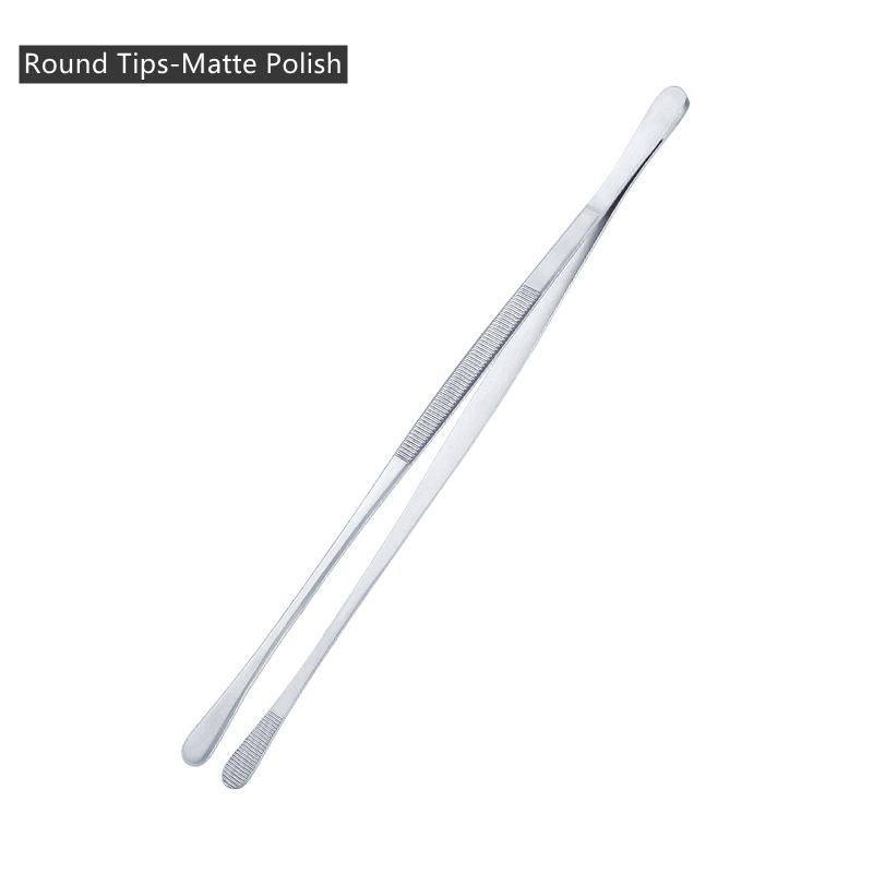 Puntas redondas plateadas-pulido mate