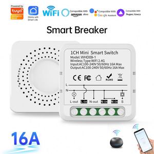 Diy Wifi Mini interruptor de luz inteligente 16a Control bidireccional Smartlife App Control remoto para Alexa Google Home Automation - Product Image 2