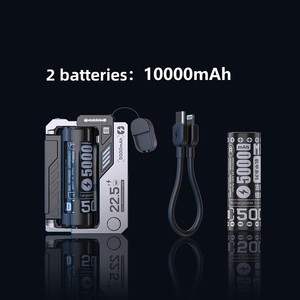 最新5000毫安时可拆卸双USB C端口电源组25w快速充电可更换锂离子电池组22.5w输出功率 - Product Image 6