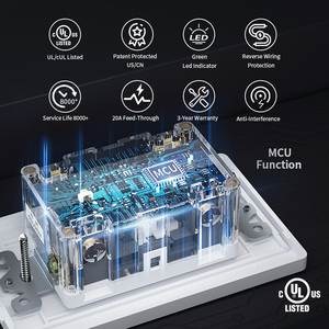 Sud America gfci UL943 2010 20A interruttore di circuito di guasto a terra wr tr 110V gfci presa a muro con protezione per le perdite - Product Image 4