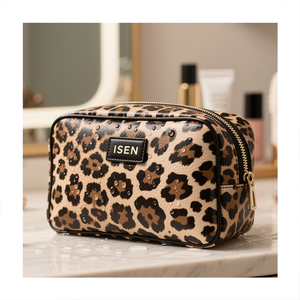 ISen báo in trang điểm túi động vật hoang dã mô hình mỹ phẩm túi thời trang du lịch vệ sinh cá nhân tổ chức cho phụ nữ cô gái Quà Tặng - Product Image 2