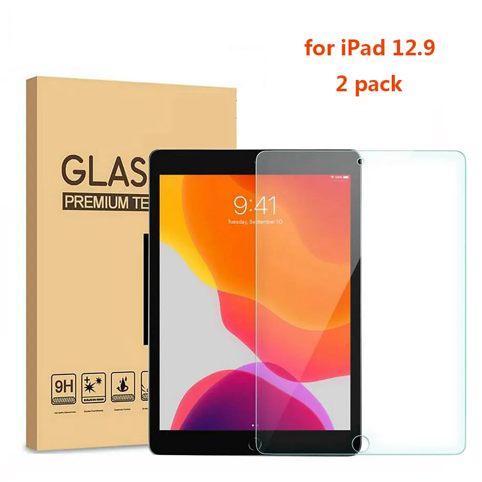 2 шт. в упаковке для iPad Tablet Защитная пленка для экрана из закаленного стекла Защитная пленка для 2.5D плёнка, предотвращающая разлет осколков стекла для iPad air 2/iPad 12,9 Pro защитное стекло