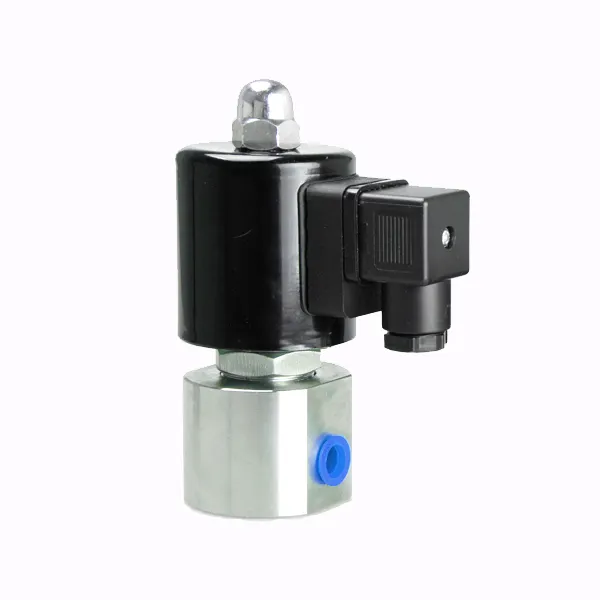 COVNA-válvula de solenoide de alta presión, pistón piloto operado de acero inoxidable 220vac 250bar, 12V 24V