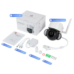 LEDEAST 3MP HD Image Quality Smart Security Floodlight Camera IP66 Waterproof Wifi Camera With Mobile Tracking - Product Image 6