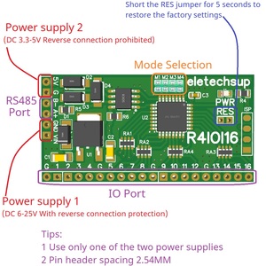 Modbus Rtu Digital IO RS485 2,54mm Pin Core Board für Arduino ESP32 ESP8266 SPS Smart Home 16DI/16DO/8DI-8DO/4DI-12DO/12DI-4DO - Product Image 2