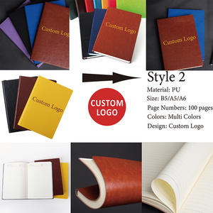 Customizable Logo Small Batch Business <strong>Notebook</strong> Soft Leather Composition Book With Thickened Fabric Cover Office Conference Use - Product Image 3