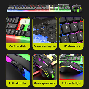 GT100 Set Wired <strong>Mouse</strong> <strong>Keyboard</strong> Colorful Household Game <strong>Keyboard</strong> <strong>Mouse</strong> Combo <strong>Computer</strong> Gaming <strong>Keyboard</strong> - Product Image 5