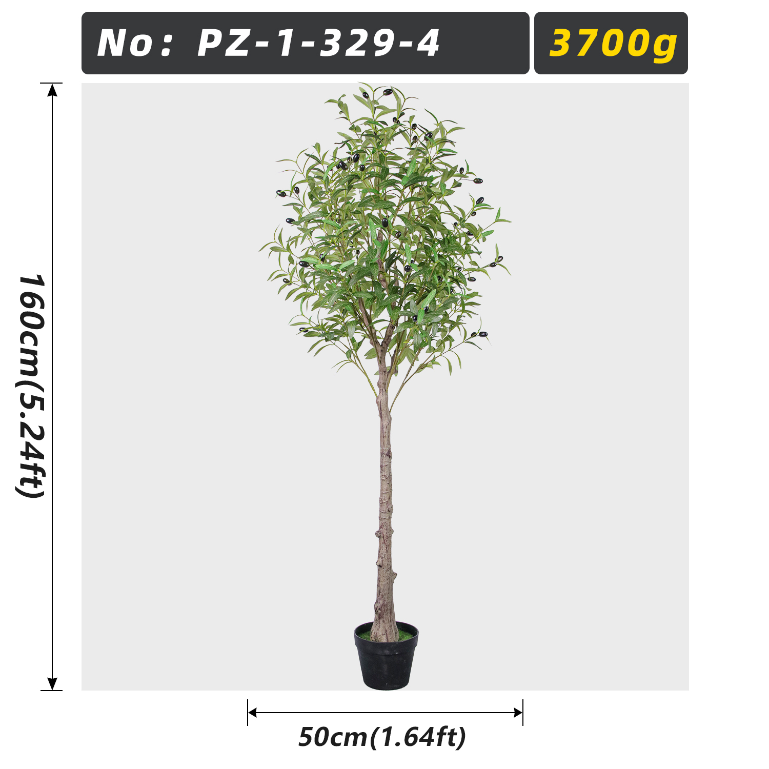 Artificial Olive Tree 160cm Slender Trunk Faux Olive Tree