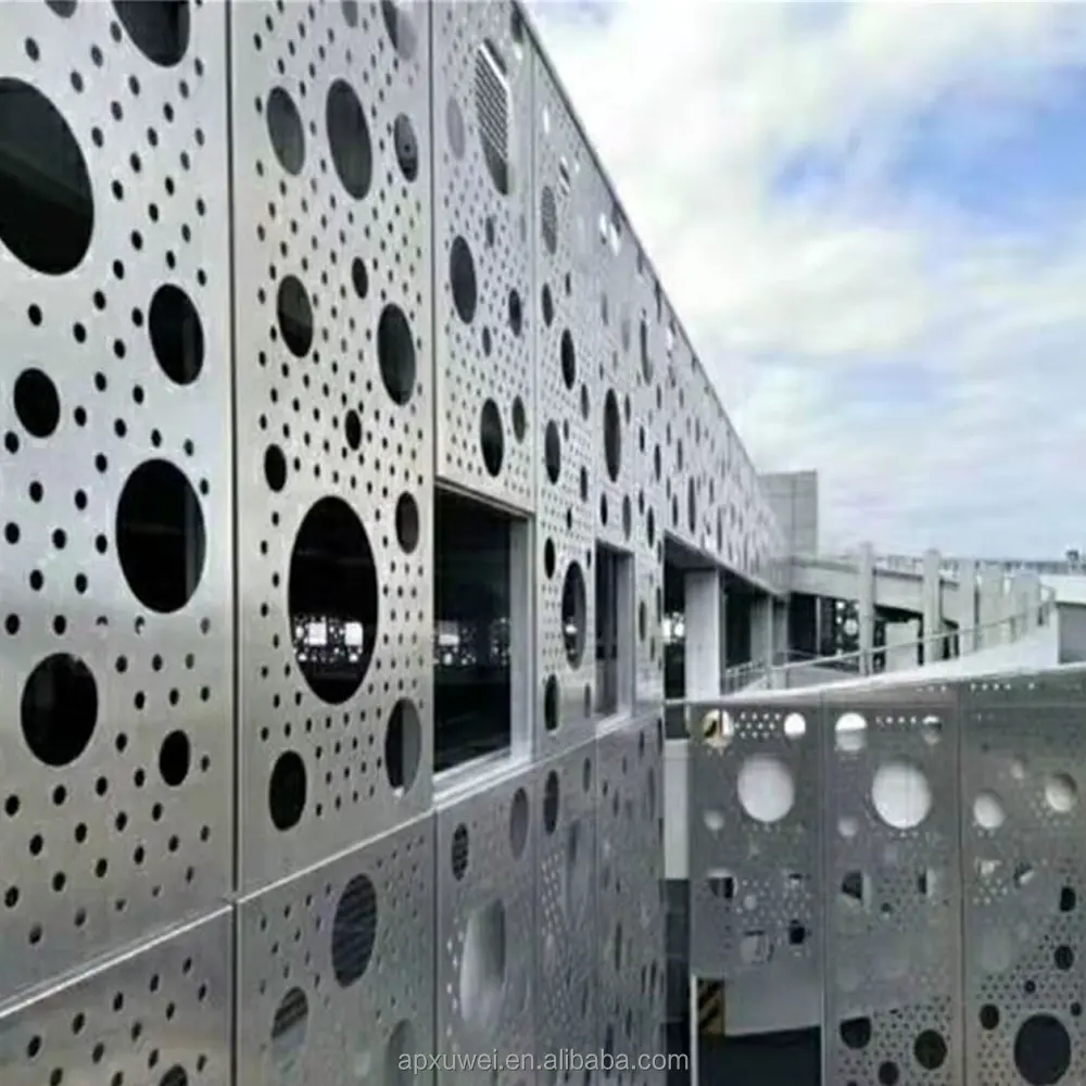 La façade intérieure perforée en métal Alu de grande barrière décorative extérieure de panneau lambrisse le revêtement externe de mur pour des bâtiments