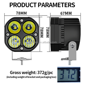 Yüksek parlak 3 inç Offroad aksesuar 4X4 Spot sis lambası Off Road Led yardımcı işık led kare çalışma ışığı - Product Image 4