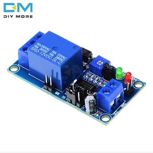 Módulo de relé de tiempo de 12V CC, temporizador de relé de retardo de tiempo Normal abierto, interruptor de Control de relé, potenciómetro ajustable, indicador LED - Product Image 3