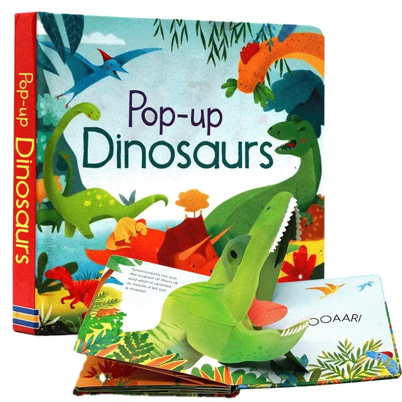 Colorido de alta calidad impreso niños Pop-up cartón libro de dibujos animados OEM diseño personalizado pop-up historia 3D bebé libro para niños
