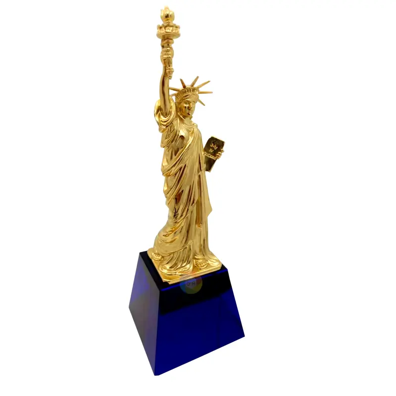 Aangepaste Amerikaanse Sculptuur Vrijheidsbeeld Metalen Trofee Medaille Metaal Ambachten