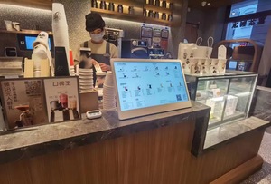 LCD-Display Indoor Android-Werbe informationen Touchscreen Desktop Retail Digital Menu Display - Product Image 6