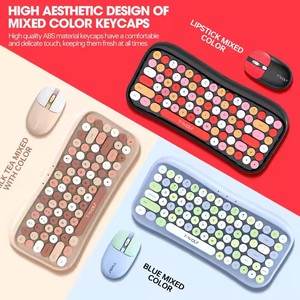 High-<strong>Function</strong> Beautiful Color Wireless Gaming <strong>Keyboard</strong> and Mouse Combo Portable Set for Girls - Product Image 3