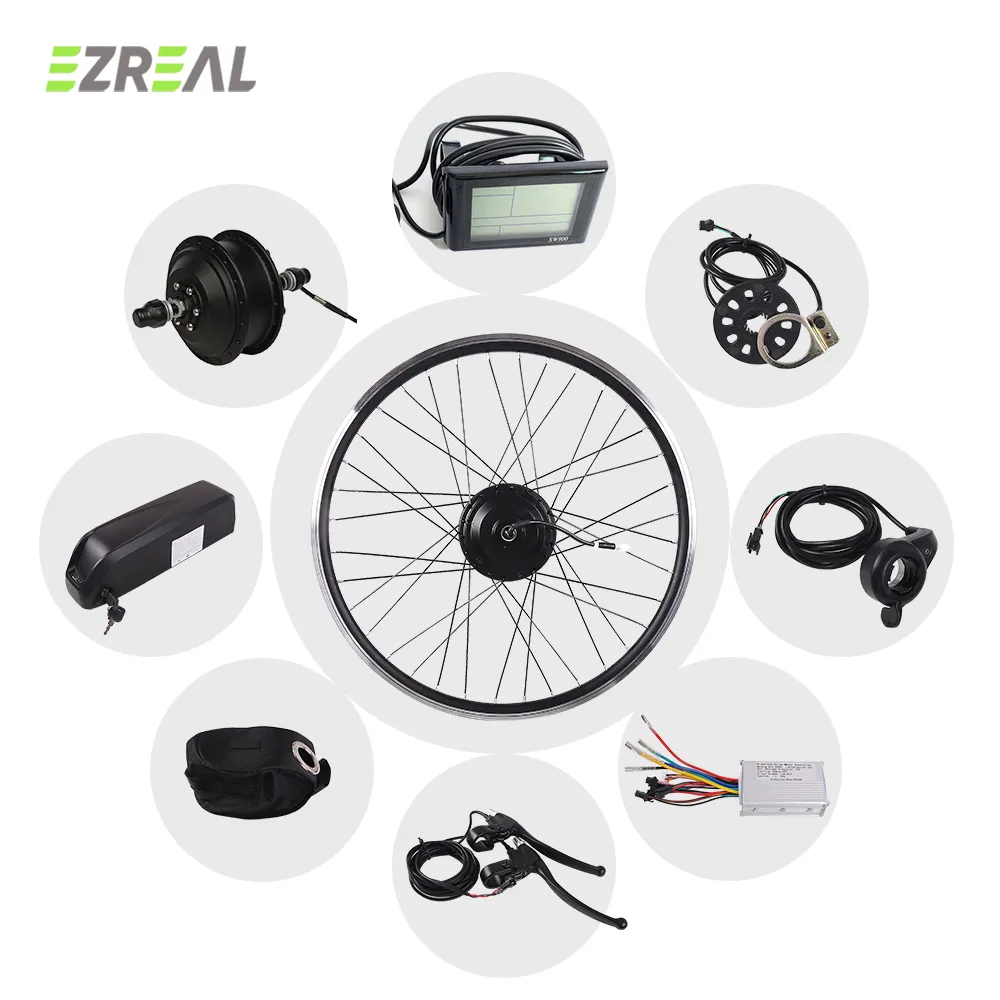 EZREAL 100-135mm telaio Dropout 36V 350W motore mozzo ad alta velocità Kit di conversione bici elettrica per bicicletta con batteria