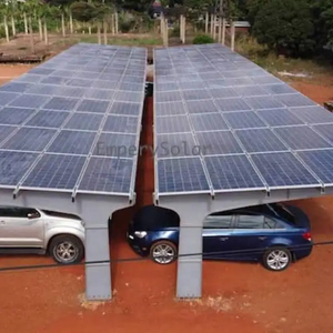 Thép carbon năng lượng mặt trời carport không thấm nước gắn hệ thống thương mại thép cột duy nhất đậu xe khung tùy chỉnh - Product Image 1