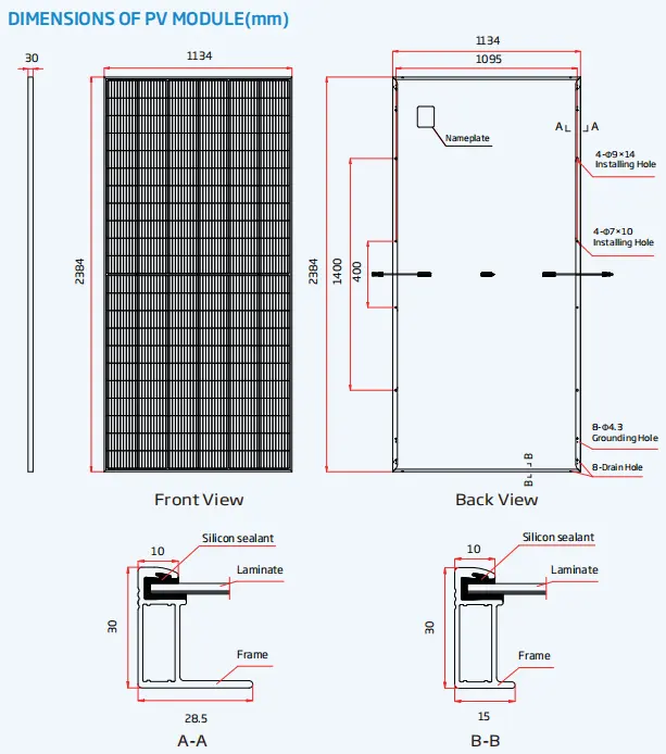 Panel solar TrinaSolar de alta eficiencia 565W 570W 575W 580W 585W