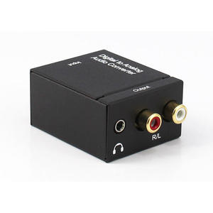 Convertidor de audio digital óptico coaxial Toslink a analógico RCA L/R 3,5 MM con adaptador de corriente - Product Image 1