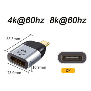 Xput USB3.1 Type C Type-C USB-Cオス-メスDP Displayport 1.4 8K 60Hz 4K60Hzビデオコンバーターコンバーターアダプターアダプター
