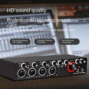 Studio Recording <strong>Microphone</strong> USB External 48V MD44 24Bit 192KHz <strong>Audio</strong> Interface 4 <strong>Input</strong> <strong>Output</strong> Sound Card