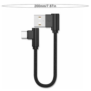Dropshipping สายเคเบิลชาร์จเร็ว2.4a,สาย Usb To Type C สั้น20ซม. Usb 90องศา Usb C สายข้อมูล Micro Usb สำหรับสมาร์ทโฟนทุกรุ่น