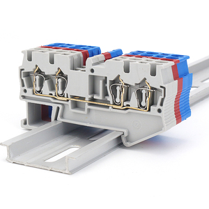 ST 2,5-QUATTRO 4 Conductor Carril DIN Tipo de resorte Bloque de terminales de empuje Conector de 4mm ² - Product Image 4