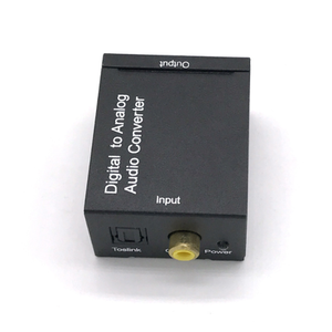 Convertidor de audio digital a analógico con adaptador de corriente CC y 1 cable de audio de fibra óptica de PC US Power - Product Image 6