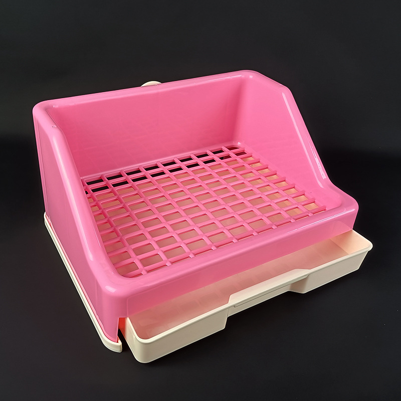 Drawer-style toilet in pink
