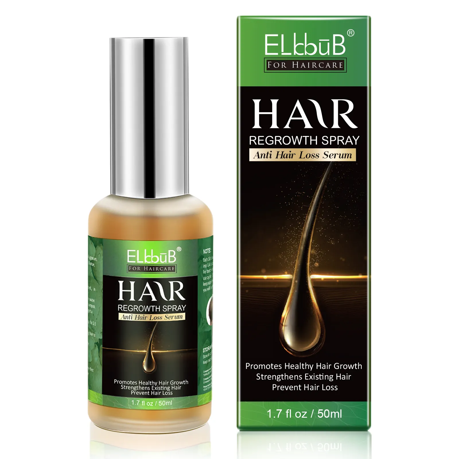 ELuuB تسمية خاصة عالية الجودة المكونات النشطة آمنة لطيف الشعر إصلاح سيروم نمو الشعر