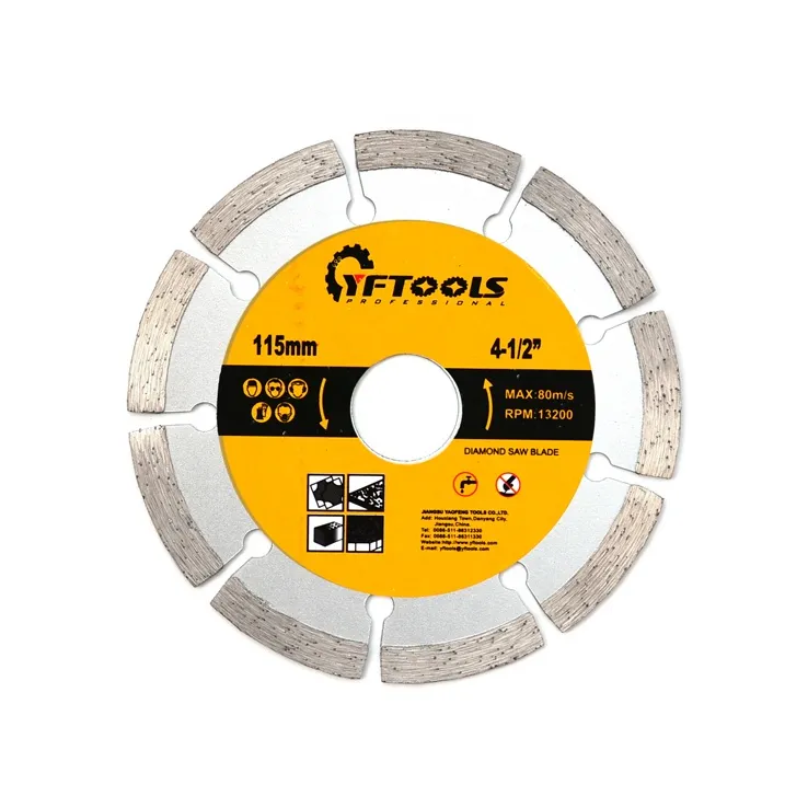 Excellent 115 mm segmented diamond saw blade for cutting granite marble disco diamantado