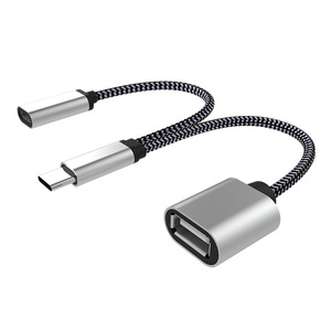 2 1 tipo-C Micro 3.0 adattatore USB C OTG per Android IOS tablet cellulari 3A ricarica rapida in Nylon treccia Mini cavo di ricarica Mobile - Product Image 1