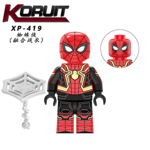 KT1055 XP419-XP426ホームスパイダードクターストレンジグリーンデビルマンミステリースーパーヒーローズミニビルディングブロックフィギュア子供用おもちゃギフト