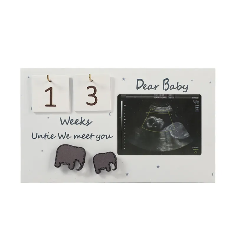 Baby Scan Fotolijst Met Countdown Weken Nieuwe Moeder Zwangerschap Aankondiging Echografie Fotolijst Baby Herdenking Fotolijst