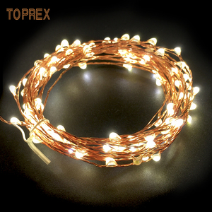 Cadena de alambre de cobre Led, resistente al agua, con batería, luz de corcho, temporizador de 8 modos, cadena de alambre de cobre - Product Image 3