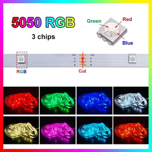 5 м 5050 RGB светодиодные полосы Смарт-приложение 24-клавиши пульт дистанционного управления USB ПВХ меняющая цвет лента диод для телевизора светодиодная подсветка - Product Image 4