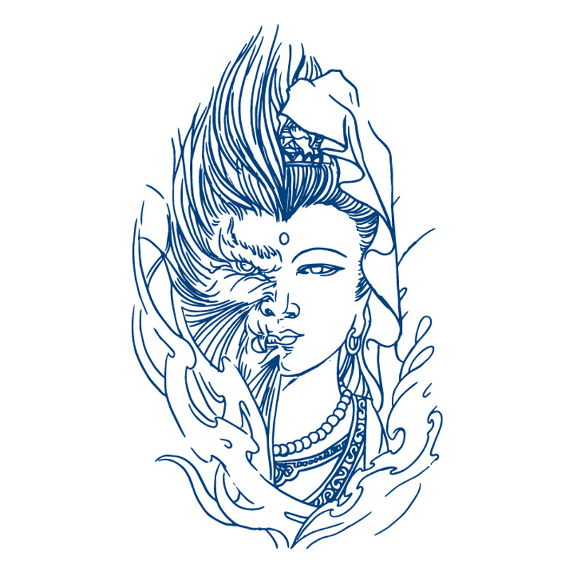 Portrait de cheveux de flamme